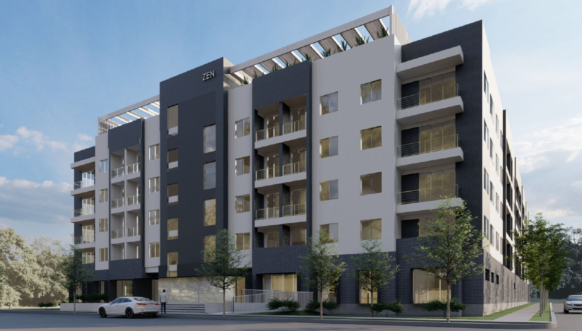 Enso Zen, Apartment Building Denver Colorado Under Construction - Weins Development Group - Award-winning real estate developers in Denver, Colorado. Top #1 of Builders producing high-quality townhomes, condos, apartments, retail, & office projects